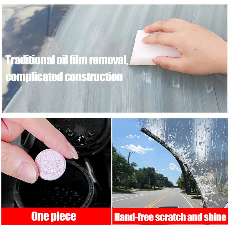 10/20/30/40/50Pcs Car Windshield Cleaner Effervescent Tablets Oil Film Remover Glass Solid Cleaning Agent Wiper Car Acessories