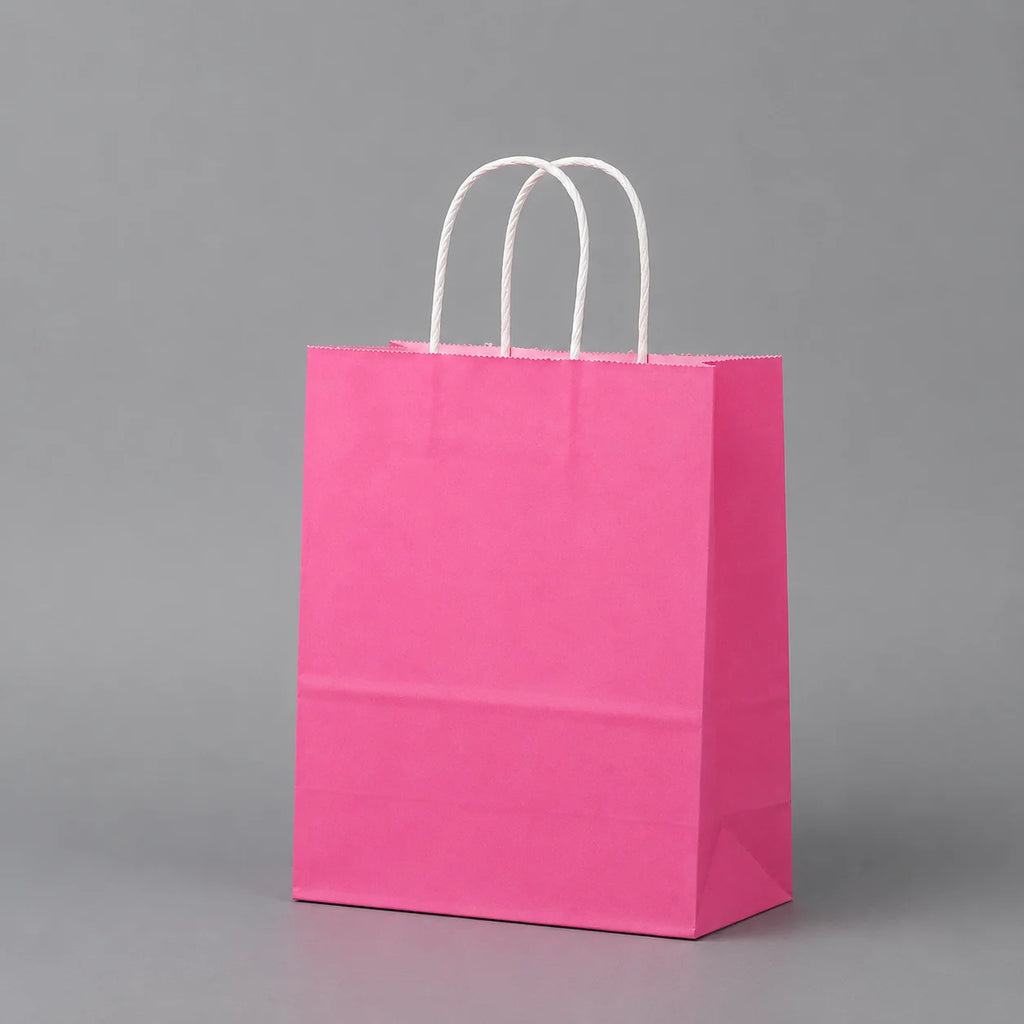 Wholesale kraft paper bags with Handle Custom Logo Cosmetic Clothing Packaging Bags Grocery Shopping Bags Gift Bags