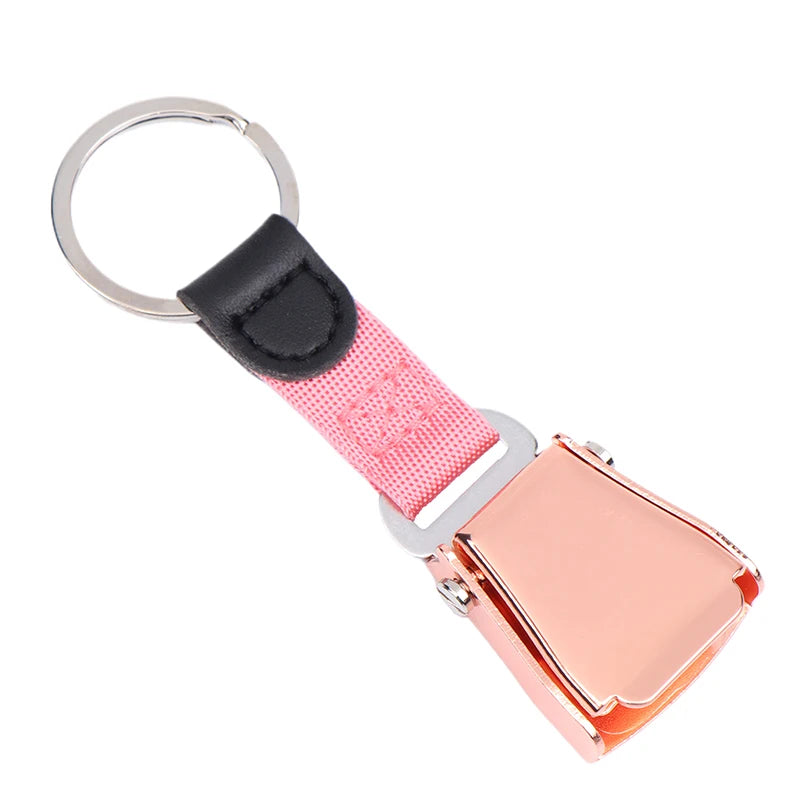 1PC Mini Safety Seatbelt Plane Buckle Keychain Strap Key Chain For Flight Keyes Airplane Airline Small Aviation Gifts Seat Belt