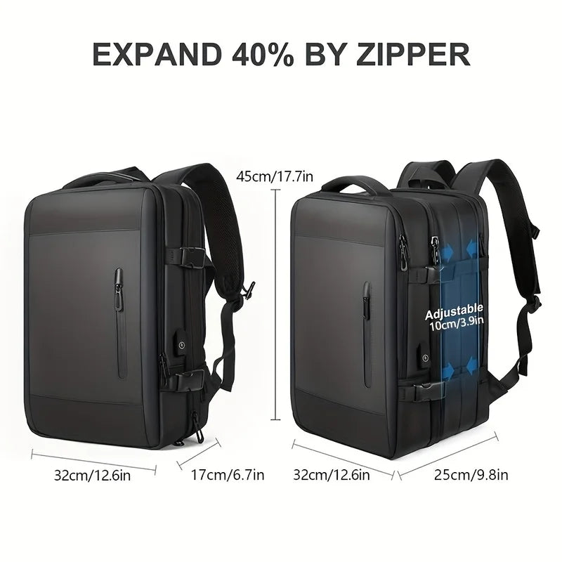 180 °   Box Opening Travel Backpack |   20-inch Luggage Level Capacity Business Laptop Bag