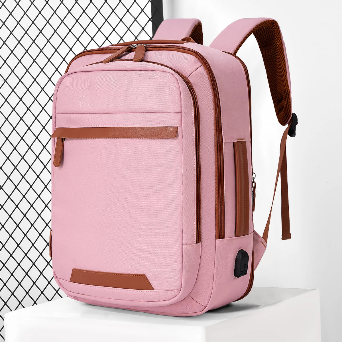 High-Quality USB Rechargeable Backpack Men's Waterproof Bag Large Laptop Backpack Unisex School Bag Youth Backpack