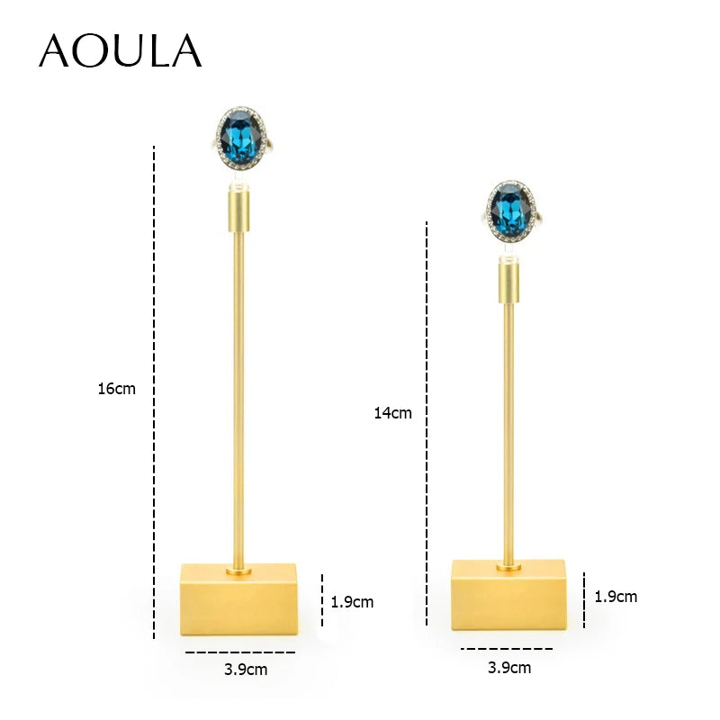 Luxury Dangle Earrings Display Metal Rack T Bar Stand Ring Jewelry Hanger Organizer Ear Studs Storage Holder Shelf Store Selling