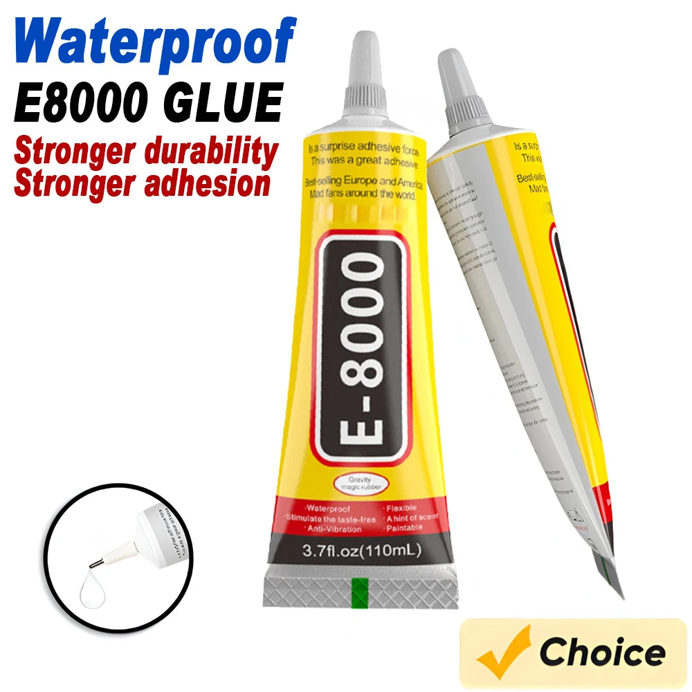 E8000 Multi-Purpose Liquid Glue Super Strong Adhesive for Jewelry Crafts Rhinestones DIY Phone Screen Glass Nail PLR 15/50/110ml