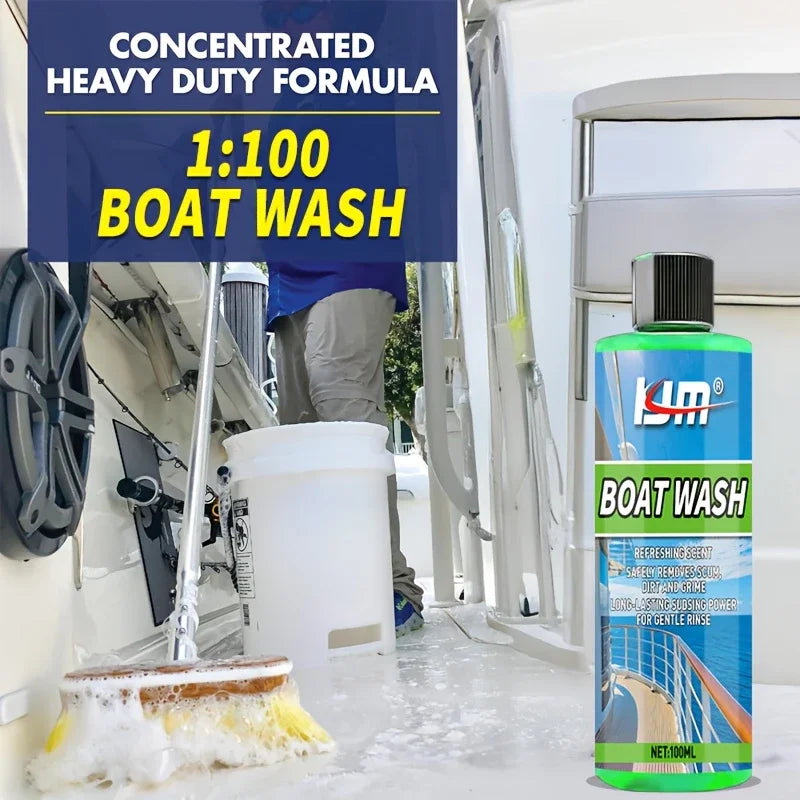 100 ml Marine Cleaning and Waxing Agent - 1:100 Ratio, Fast-Acting Formula, Easy to Clean, Long-Lasting Protection