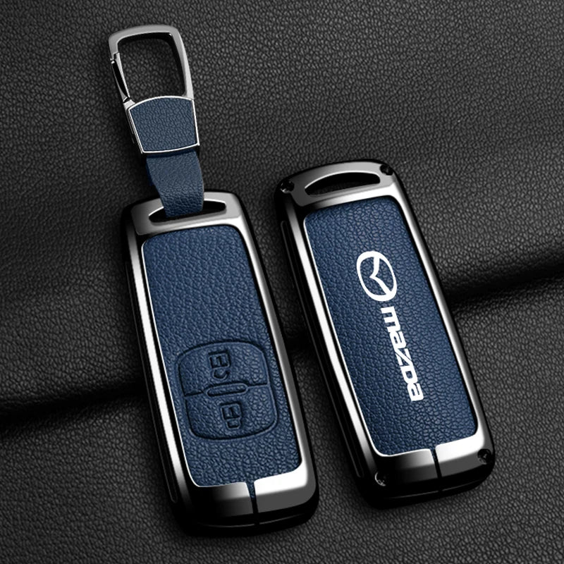Zinc Alloy Car Key Holder for Mazda Axela Atenza 3 2 6 CX3 CX5 CX30 CX8 CX9 MX5 RX7 RX8 SKYACTIV Remote Protector Car Key Cover