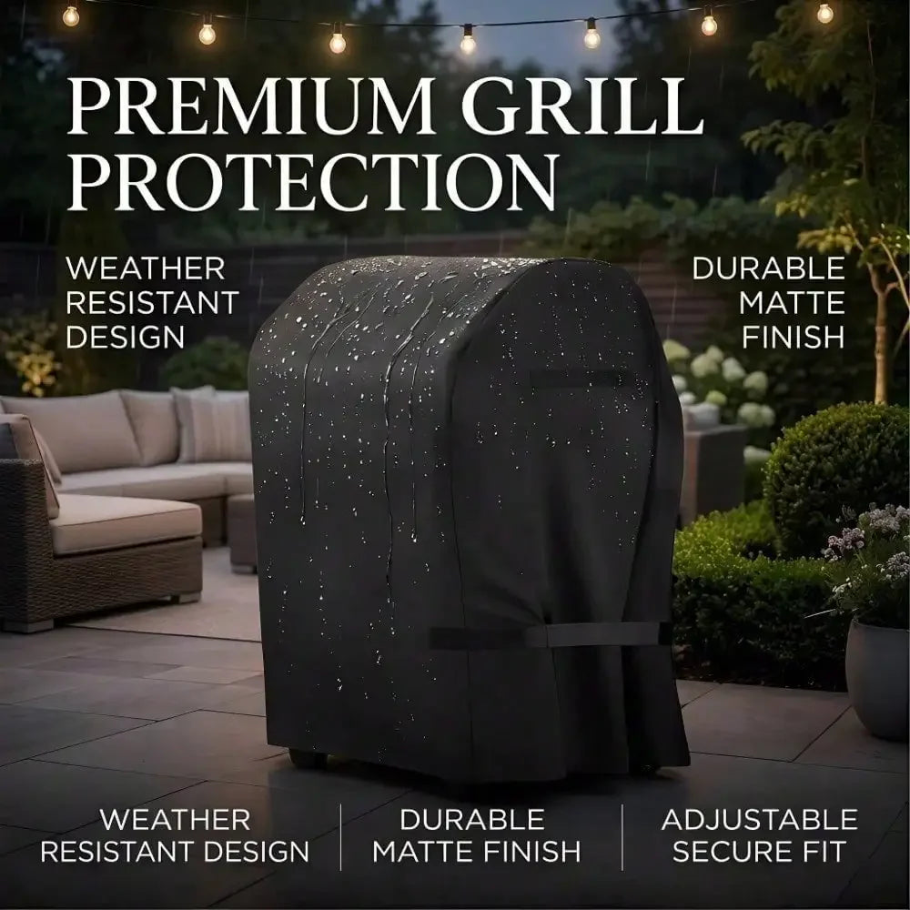 Multi-Size Universal Grill Cover｜30-Inch Heavy-Duty Grill Cover with Drawstring, 210D Oxford Polyester, Fits All Grill Brands