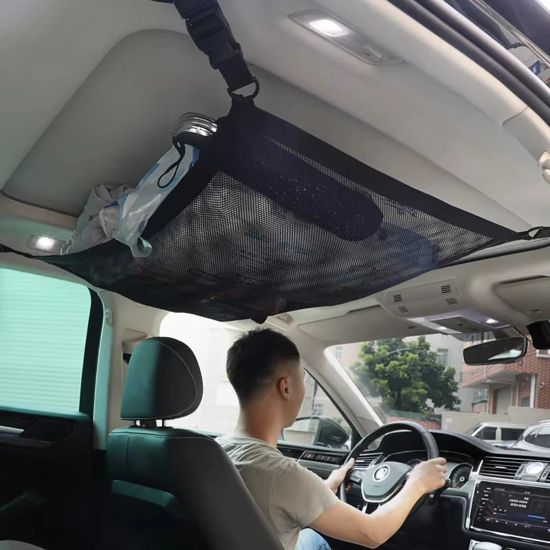 Car storage top net, car supplies net pocket storage net, car net pocket, suspended car storage bag, luggage net