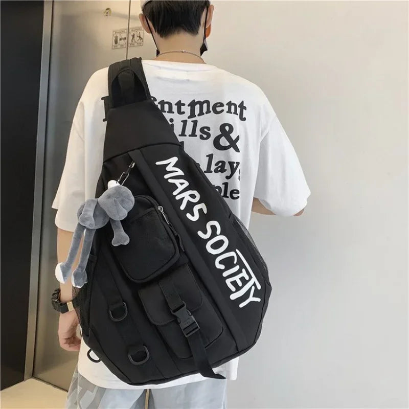 Men's Messenger Shoulder Bag Sports Travel Large Capacity Backpack Female Students Crossbody Chest Casual Bag bolso