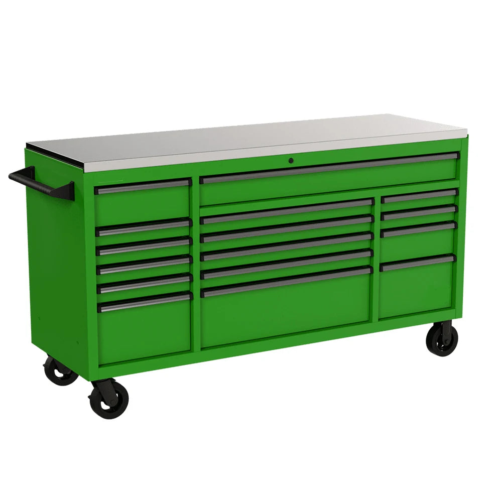 OEM Mobile 16-Drawer Tool Chest 72 Inch Workbench Large Tool Roller Cabinet