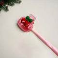Cute Cherry Design Toothbrush Holder Cherry Pattern Protects Toothbrush Head Features Dual Holes For Drainage And Ventilation
