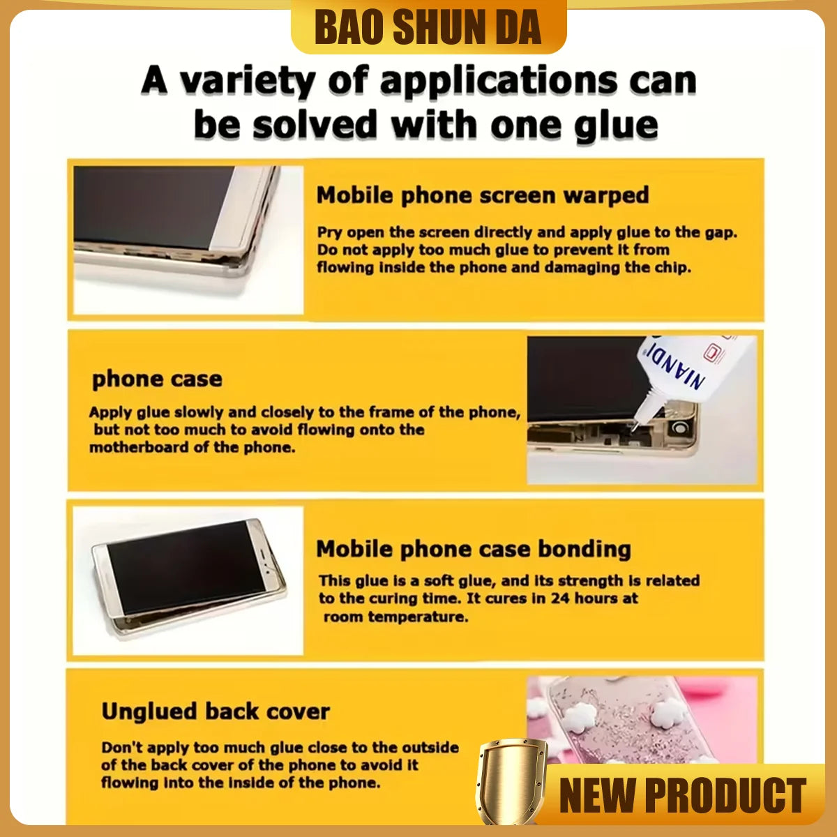 T-7000 - Black Strong Adhesive, High Performance Waterproof Adhesive for Precision Maintenance, Ideal for Phones, Electronics, Jewelry and Electronics, DIY Manufacturing.