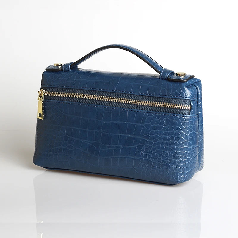 TOPHIIGH Newly Handbag Fashion Portable Make Up Bag For Women Clutch Snake Red Coffee Ladies Hand Bag Purse Ins Hot Selling