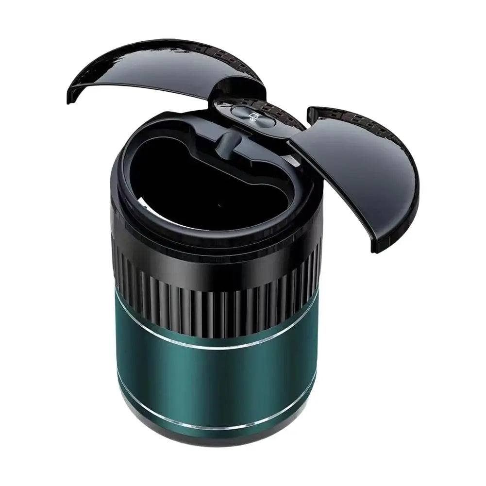 Car Smart Ashtray Built-in Led Light With Lid Touch Smokeless USB Rechargeable Ashtray Cover Opening With Ashtray B5W3