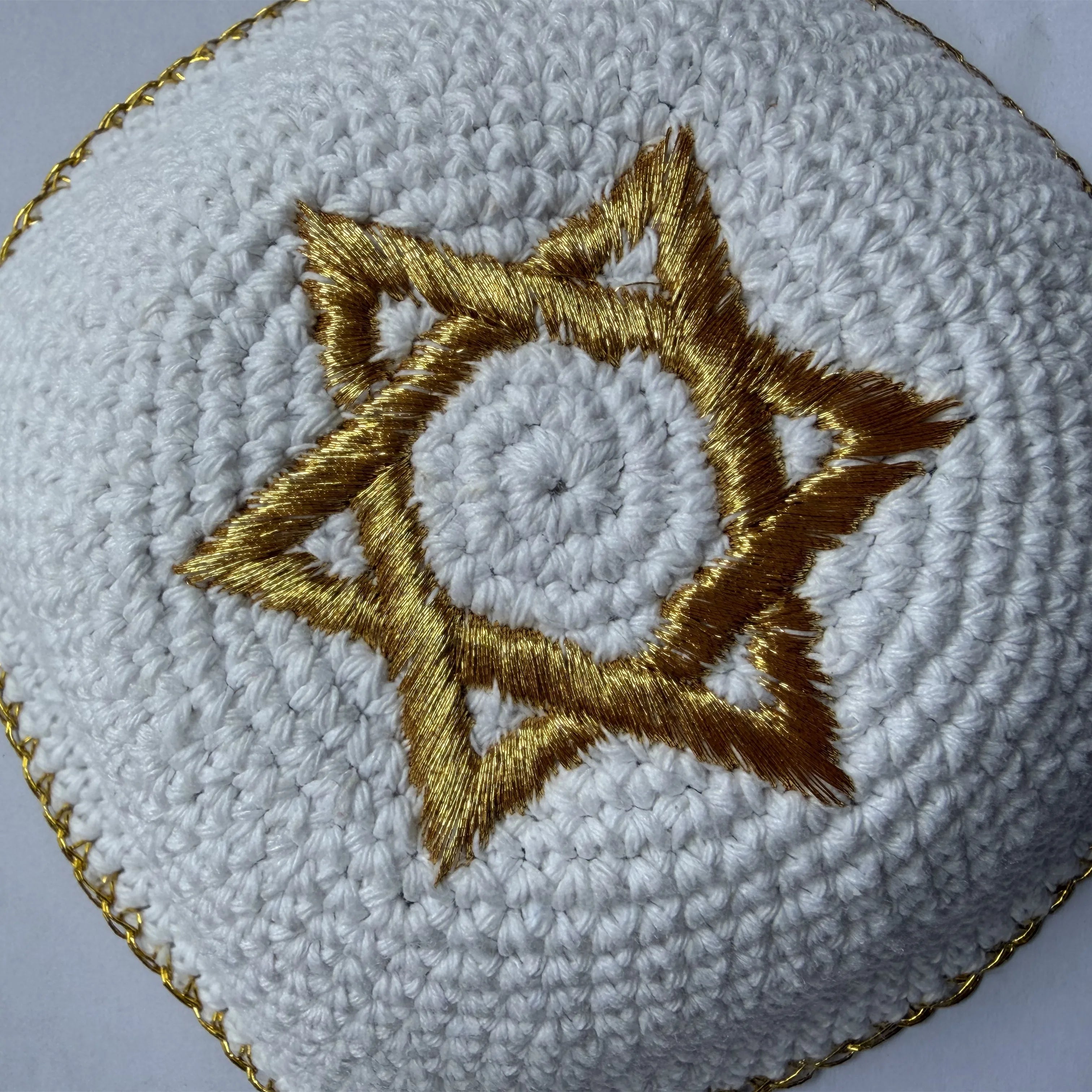 David Star Kippah Handmade Wire Cap Hanukkah Hat