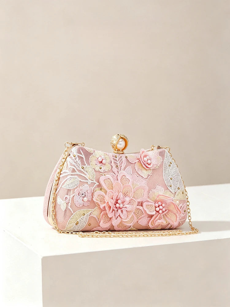 Luxury Beaded Evening Clutch Bag for Women, Elegant and Fashionable Versatile Handbag, Sequined Dress Wedding Party Evening Bag