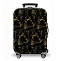 Luggage Cover, Gold Foil Marble Fluid Butterfly Print Stretch Suitcase Protector, Luxury Abstract Design for Travel