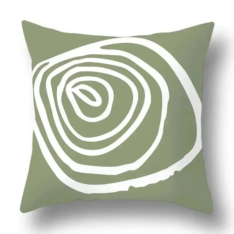 Simple Green Car Ornaments Double-sided Printed pillow cover Short plush Suitable living rooms bedrooms sofa throw cushion cover