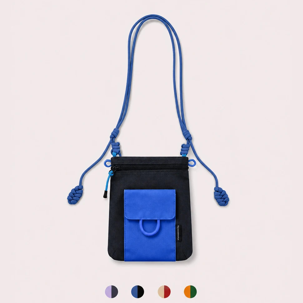 Unisex Mini Crossbody Phone Bag Lightweight Nylon Shoulder Pouch Adjustable Strap Small Travel Bag for Travel Outdoor Walking