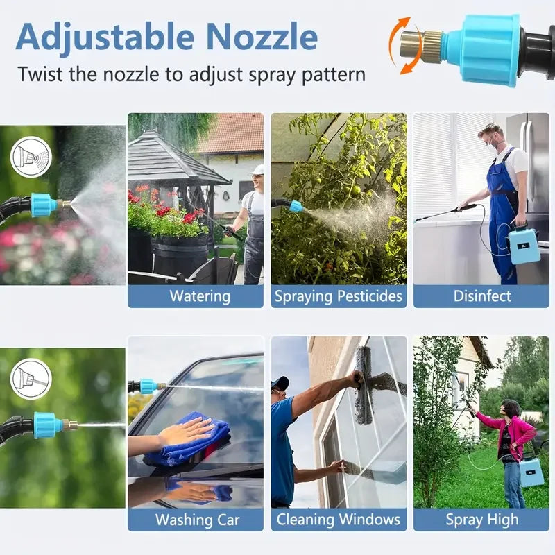 5L/8L USB Rechargeable Electric Watering Can Portable Lawn and Garden Watering Disinfection Sprayer Horticultural Farm Tools