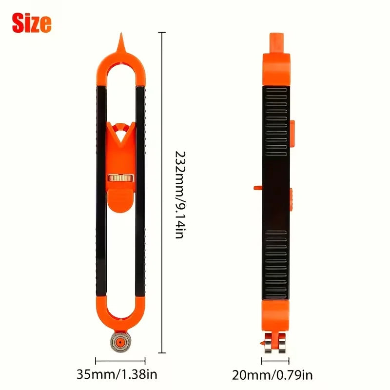 Profile Scribing Ruler Contour Gauge Scribe Tool Woodworking Edge Corner Measuring Adjustable Irregular Curve Contour Ruler
