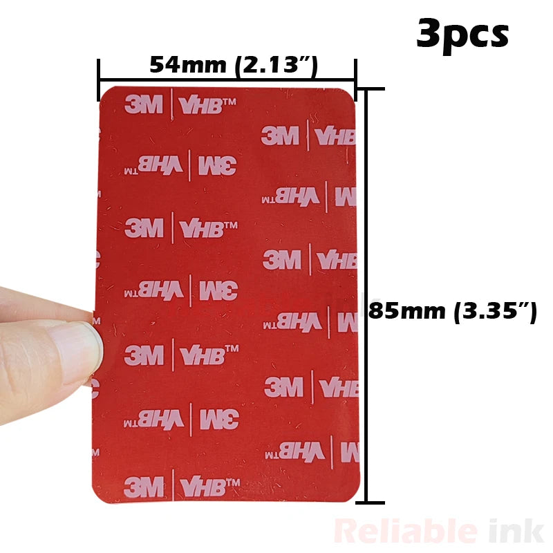 85mmx54mm (around 3.35"x2.13") 3M VHB Double Adhesive Foam Mounting Pads, 1.1mm thick, black Outdoor/indoor