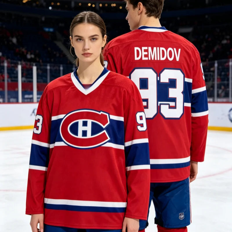 Utah Mammoth Hockey Jersey Montreal Canadiens Team  Long Sleeve Sweatshirt Women Men Player Cosplay Top Shirts Quick-dry