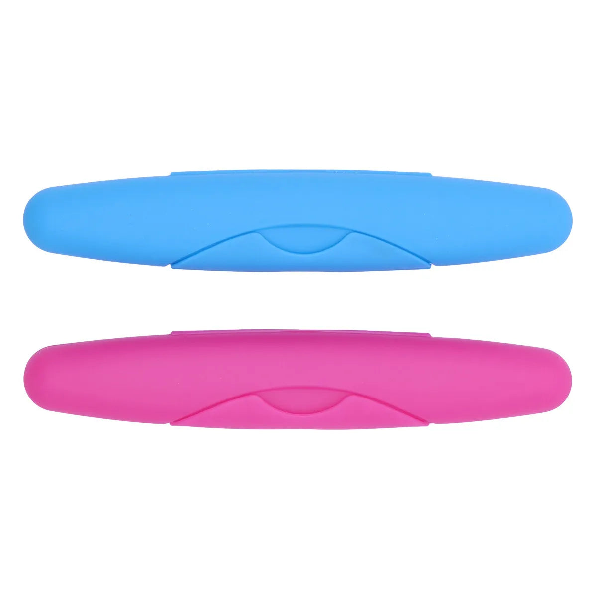 2Pcs Travel Toothbrush Box ABS Portable Protective Case with Seal Lock Bump Bottom Design for Hygienic Brush Storage and