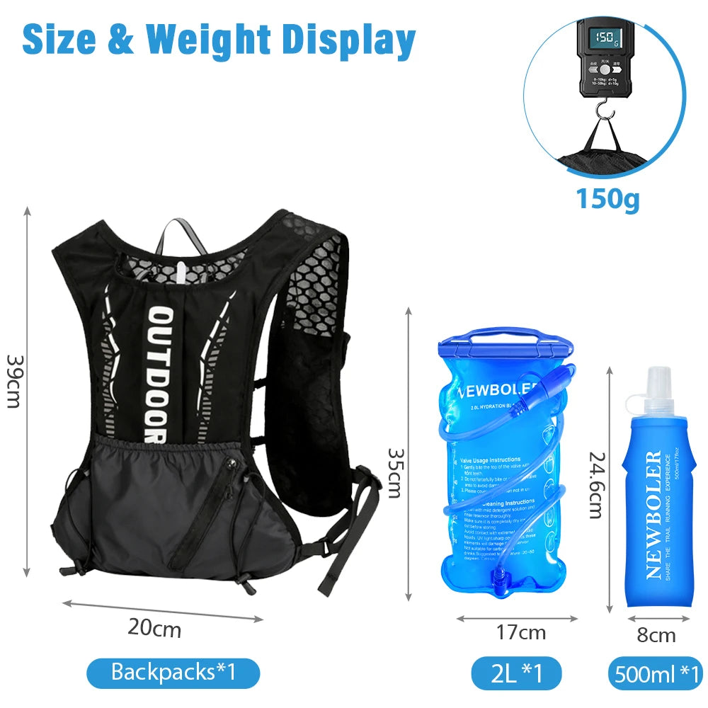 Outdoor Lightweight Backpack Trail Running Backpack Cycling Bag Mountaineering Backpack Hiking Backpack Hydration Backpack