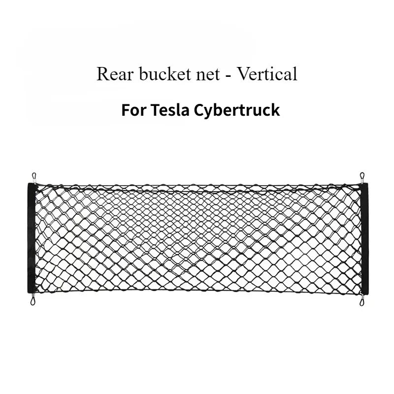 Elastic Net For Tesla Cybertruck Cyber Pickup Truck Back Bucket Box Outdoor Travel Luggage Net Fixed Decoration Car Accessories
