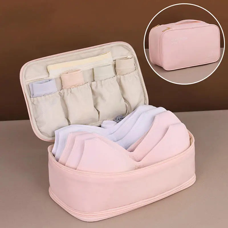 Travel Storage Bag Portable Underwear Pantyhose, Socks Organizing Bag, Double Layer Large Capacity Luggage Bag Travel Essentials