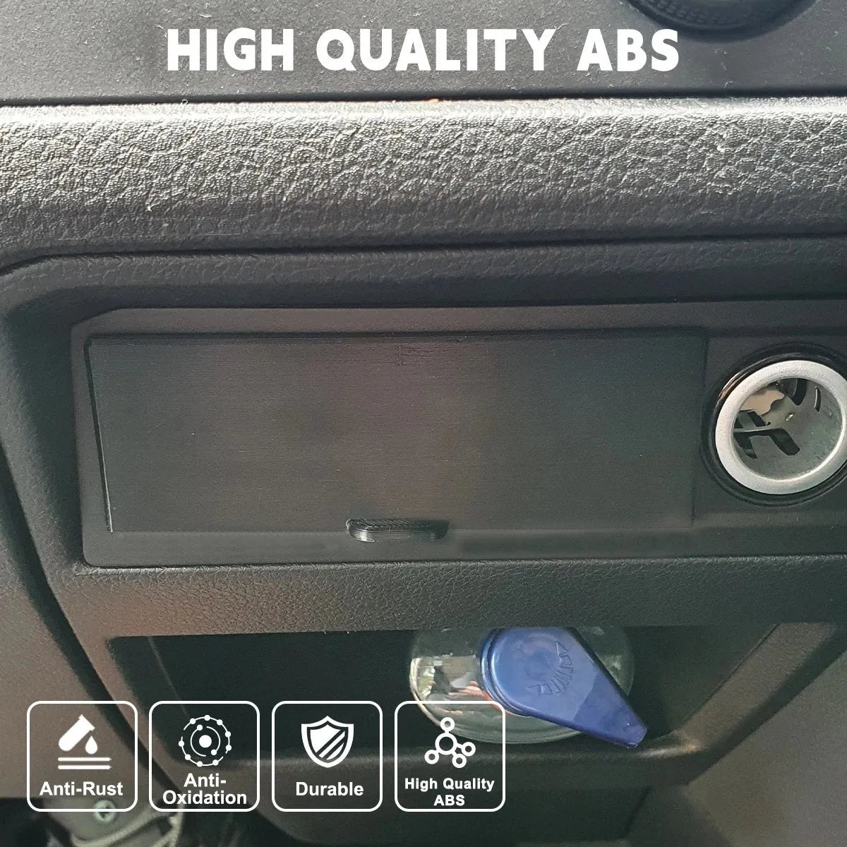 Black Cubby Drawer Durable Dashboard Storage Box Plastic Car Dash Centre Drawer Organizer For VW Transporter T6 Car Accessories