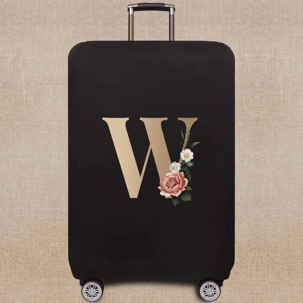 Luggage Covers 18-32 Protector Travel Luggage Suitcase Protective Cover gold letter series Stretch Dust Cover Travel Accessories