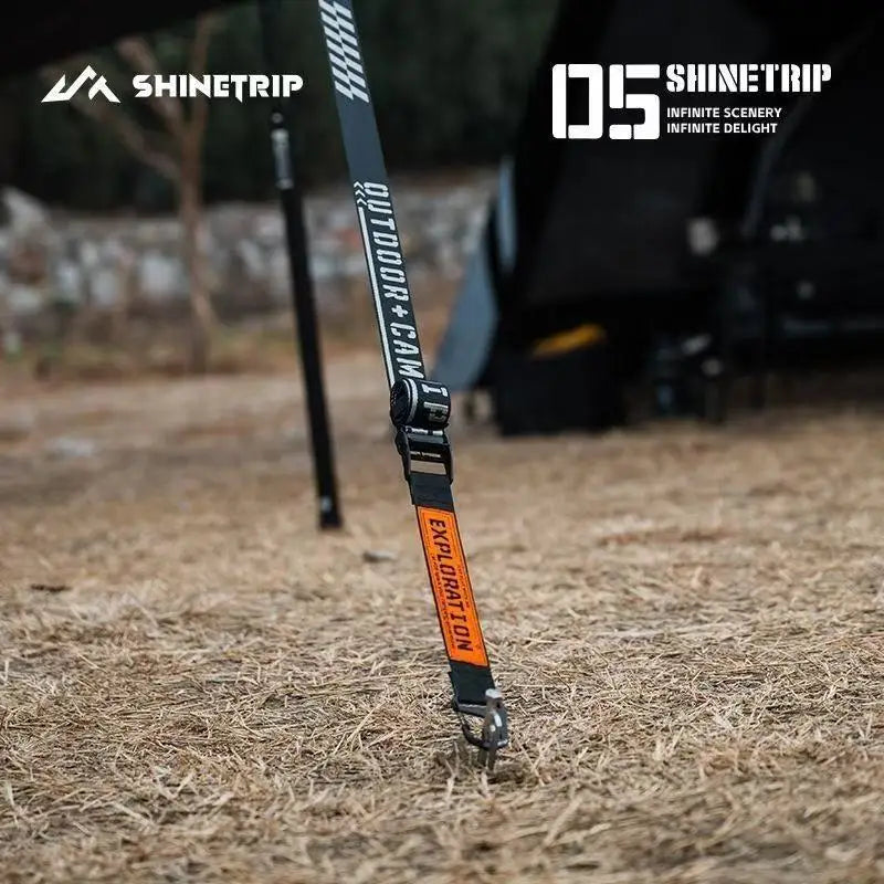 SHINETRIP Multi-Functional Tactical Guy Rope Strap 4M Adjustable Bold Windproof Tent Canopy Strap for Outdoor Camping Hiking