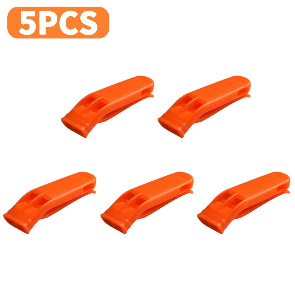 1-50pcs Sports Whistle Multifunction Outdoor Emergency Whistle Double Pipe Rescue Whistle Plastic for Camping Hiking