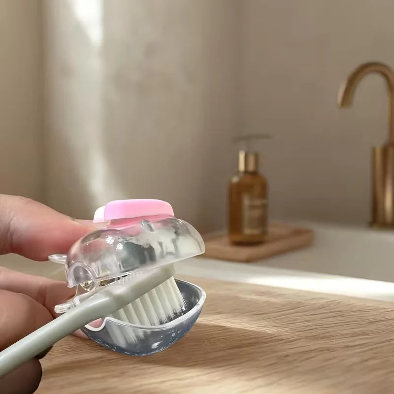 4-piece sausage-shaped toothbrush storage box, household toothbrush protective cover, suitable for both home use and travel.