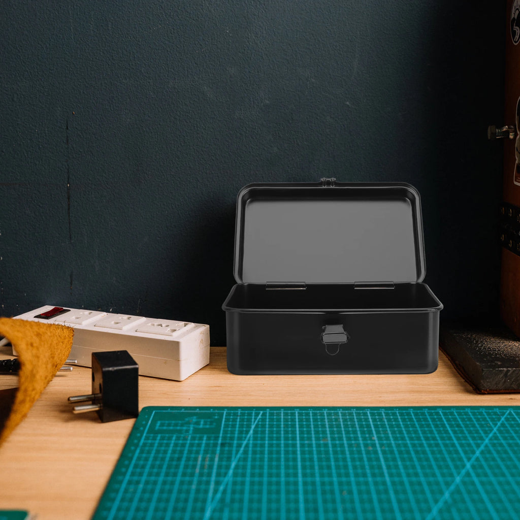 Portable Metal Tool Box ganizer Small Rust Resistant Storage Container Car Garage Workshop Toolbox Mini Trunk Storage