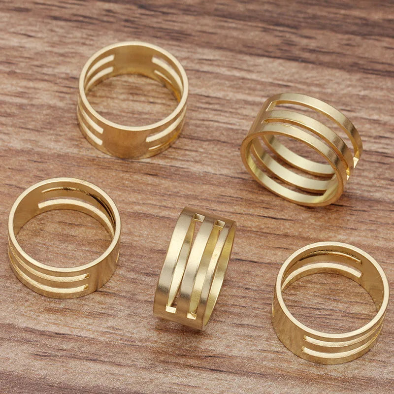 5Pcs Fashion New DIY Raw Brass Open/Close Jump Ring Tools For Jewelry Making DIY Tool (Color: Gold) Circle Round Copper
