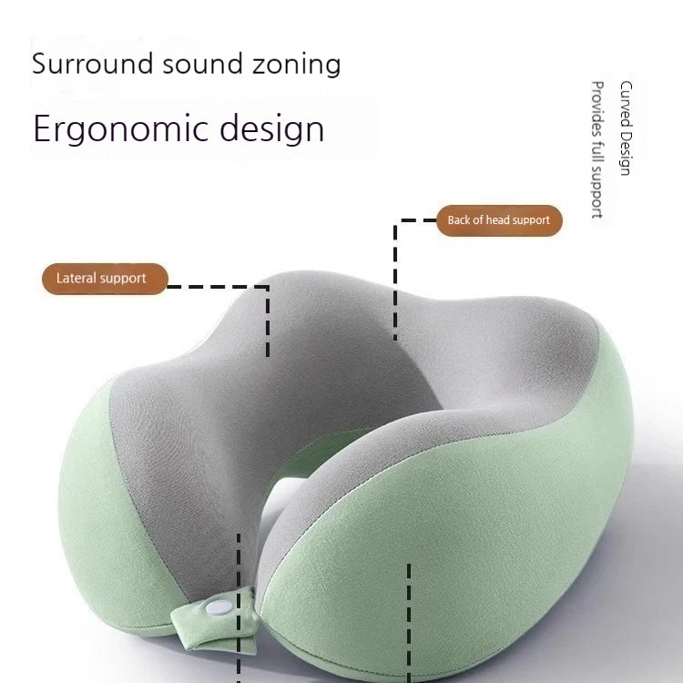 2026 New U-Shaped Memory Foam Neck Travel Pillow Slow Rebound Ergonomic Support Washable Soft Portable Airplane Car Office Train