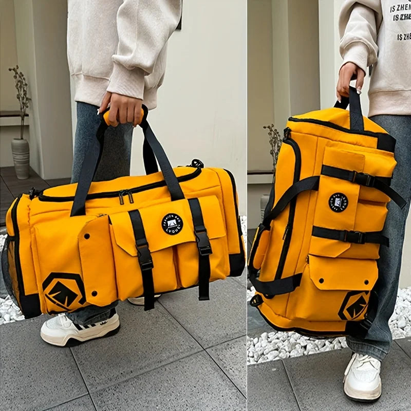 Large Capacity Travel Backpack with Independent Shoe Compartment Wet Dry Separation Sports Gym Bag for Outdoor Travel