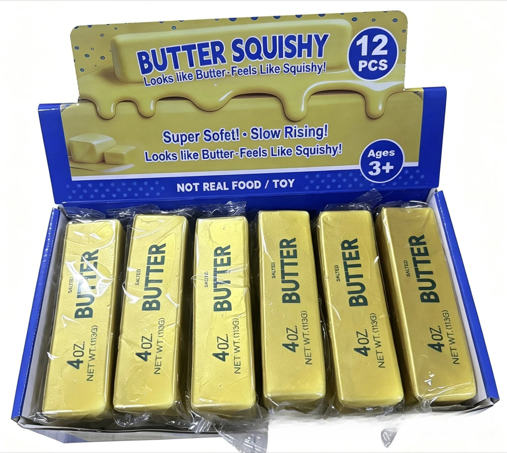 1/6/12pcs Soft Slow Rebound Butter Stick Realistic Silicone Squeeze Stress Relief Gadget Funny Anti-Anxiety ﻿Squeeze Party Gift