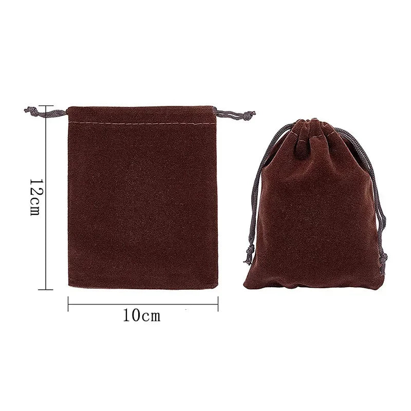 10Pcs/set Short Plush Dice Bag  Drawstring Bags For Tarots Card Jewelry Board Games RPG Game Dice High-grade Flannel Packet