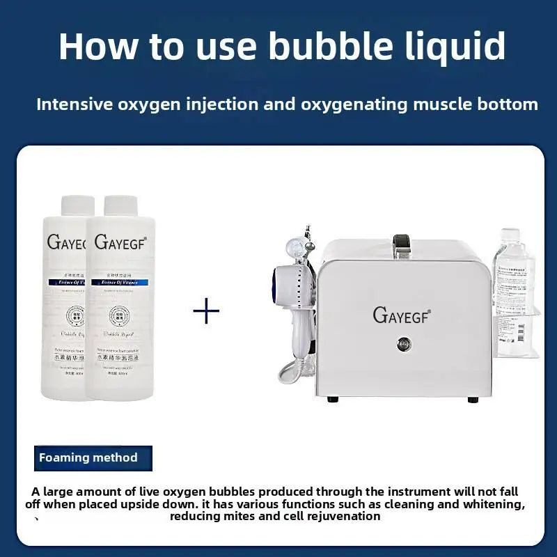 400ml Magic Foam Oxygen Small Bubble Solution SPA Salon Essence Special Serum For Facial Skin Care Deep Cleaning & Moisturizing