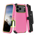 Rugged Shockproof Case with Belt Clip 2-Tone Design Heavy Duty Protection Armor Shell for IPhone 17 Air 16 15 14 Plus 13 Pro Max