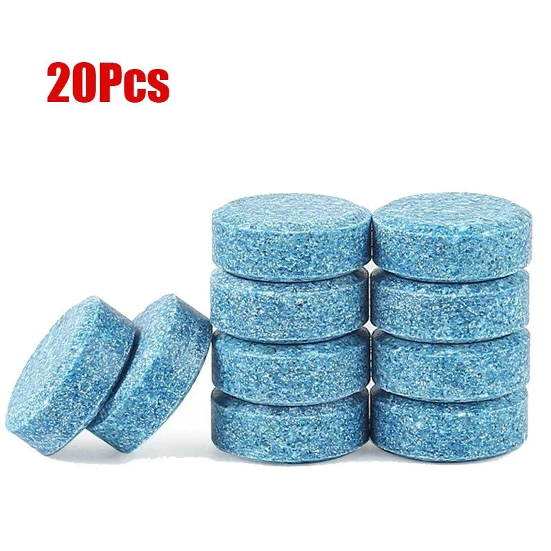 20/40Pcs Car Solid Cleaner Windscreen Cleaner Wiper Effervescent Tablets Auto Glass Water Toilet Cleaning Car Accessories