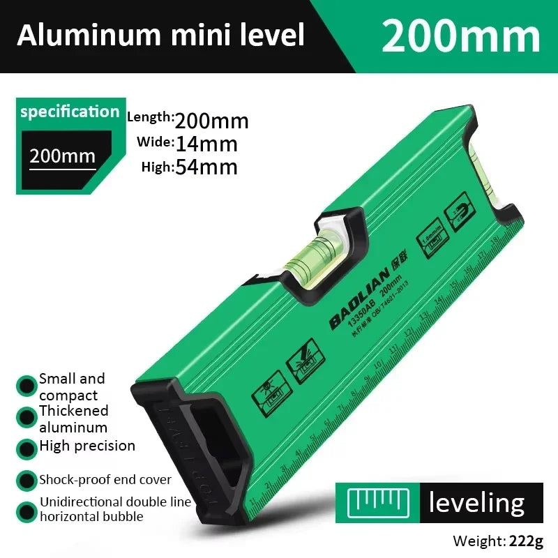 High Precision Level Ruler,Multi-function Magnetic Level Ruler,Aluminum Structure Spirit Bubble Level Gauge Horizontal Measure