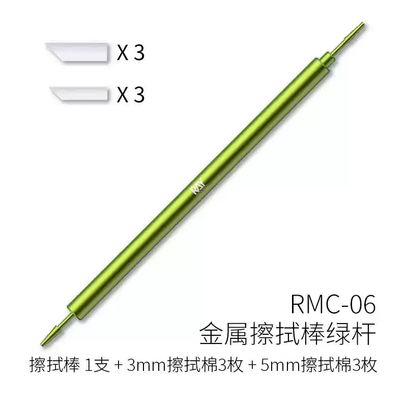 RAY Studio Metal Wiping Stick Seepage Cleaning Swab with Polyester Wiping Cotton Tips for Model Hobby Panel Liner Cleaning Stick