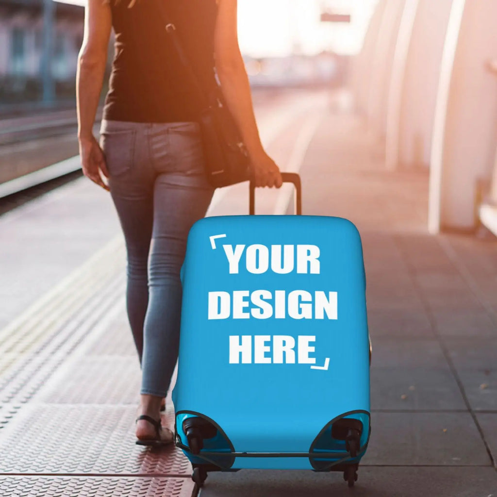 Custom Customize Logo Luggage Cover Elastic Your Design Here Travel Suitcase Protective Covers Suit For 18-32 inch