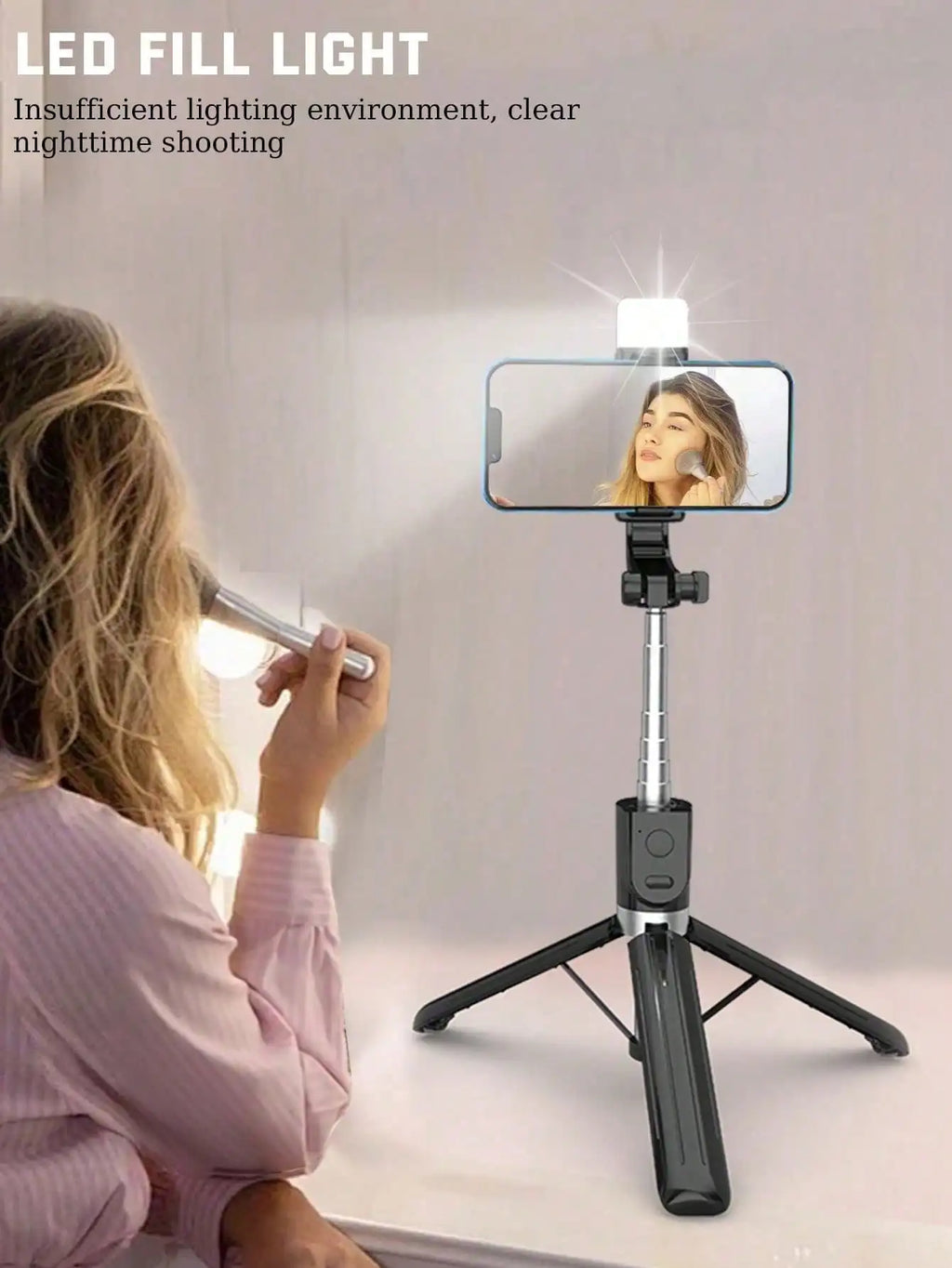 67 Inch Selfie Stick With Reinforced , Extendable Selfie SticTripod with Wireless Remote and Tripod Stand, Portable, Lightweight, Compatible with iPhone 15 14 13 12 Pro Xs Max X 8Plus, Smartphone and More