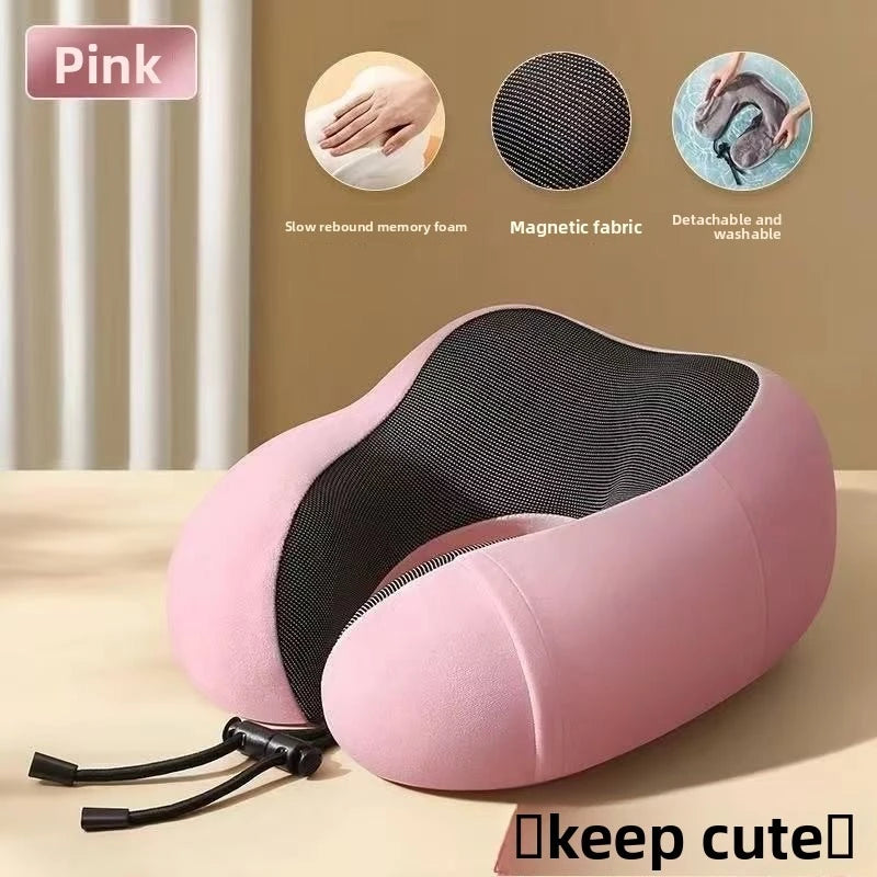 U Shaped Memory Foam Neck Pillows Soft Travel Pillow Massage Neck Pillow Sleeping Airplane Pillow Cervical Healthcare Bedding