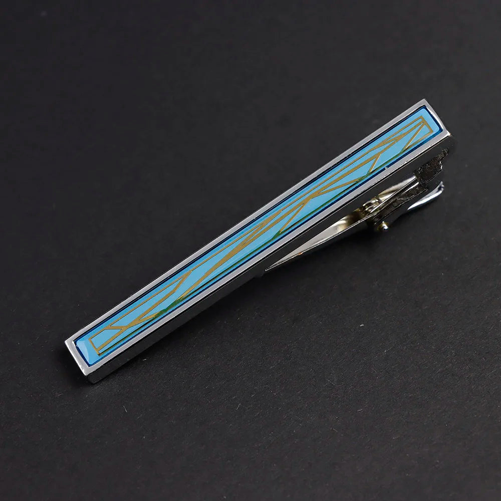 New High Quanlity Classic Golden Sliver 6cm Designer Metal Tie Clips Set Necktie Pin For Men Business Banquet Accessories Gift